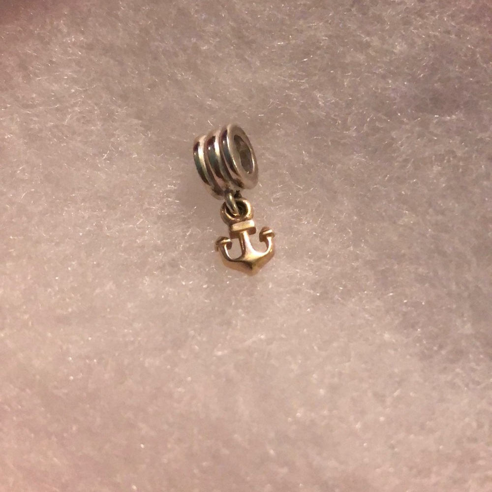 Authentic pandora gold anchor charm